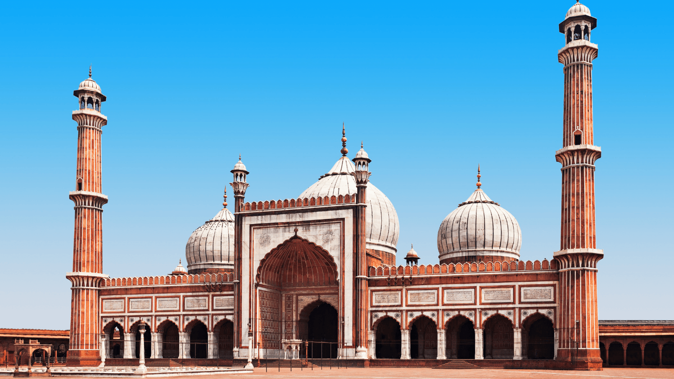 Jama Masjid Delhi landmark visited during a cultural shore excursion in Old Delhi India